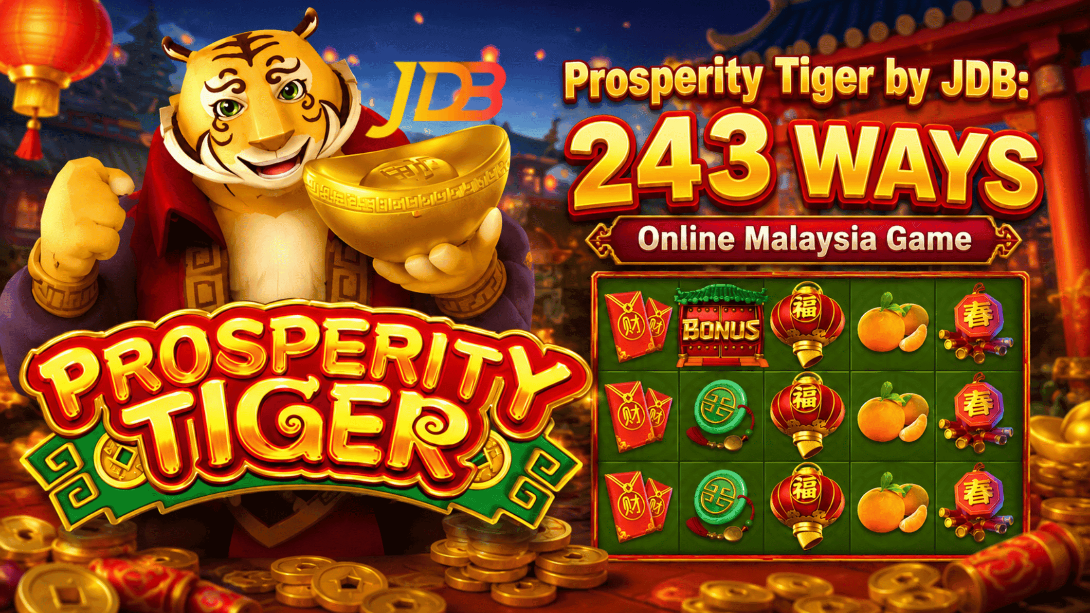 Prosperity Tiger by JDB: 243 Ways Online Malaysia Game